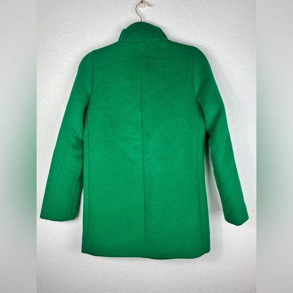 J.Crew City Coat Green Wool Blend Womens Sz 00 - Picture 9 of 11